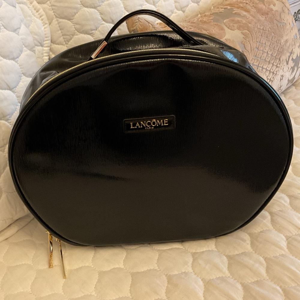 Lancôme Black Patent Cosmetic/ Travel Case